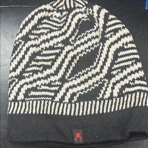 Stylish Black and White Knit Beanie